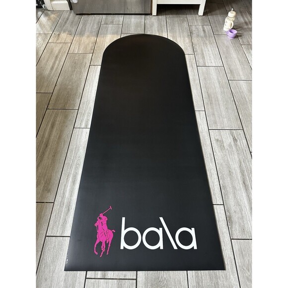 Bala Play Mat 5mm Pink Pony x Bala May Ralph Lauren Black Yoga Mat - Picture 6 of 8